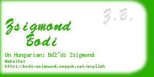 zsigmond bodi business card